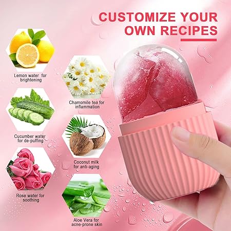 Combo Pack Marble Jade Roller With Stone Marble Ice Roller Facial Massage Derma Roller For Skin Care Relaxation - Pack Of 3